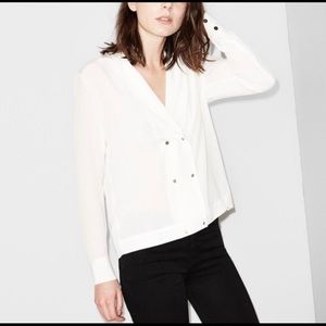 The Kooples Silk Crepe de Chine Shirt